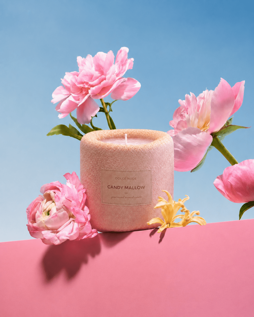 CANDY MALLOW Scented Candle - Edible Fragrance - DOLCE NUDE