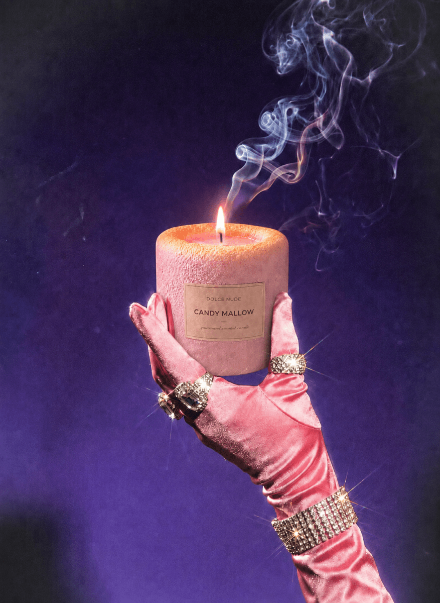 CANDY MALLOW Scented Candle - Edible Fragrance - DOLCE NUDE