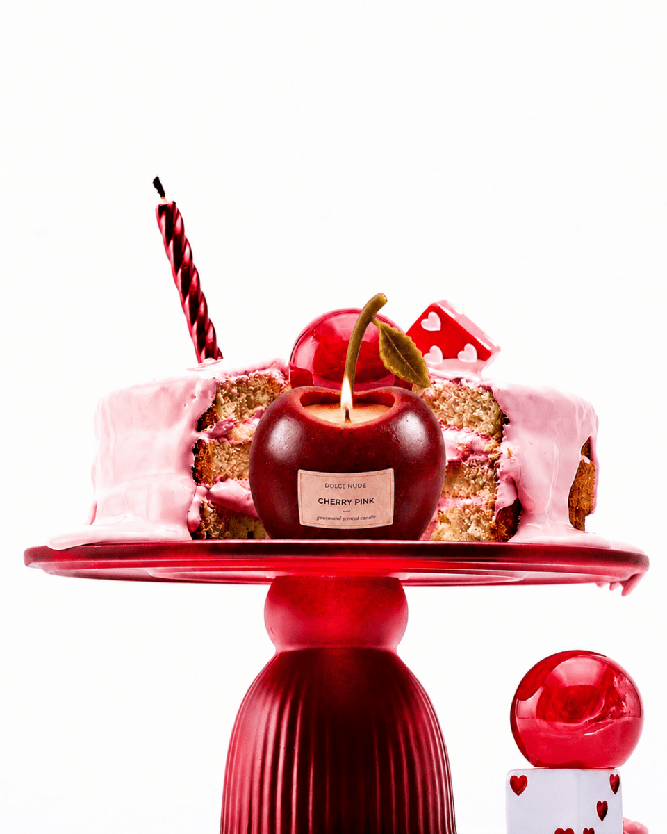 CHERRY PINK Scented Candle - Edible Fragrance - DOLCE NUDE