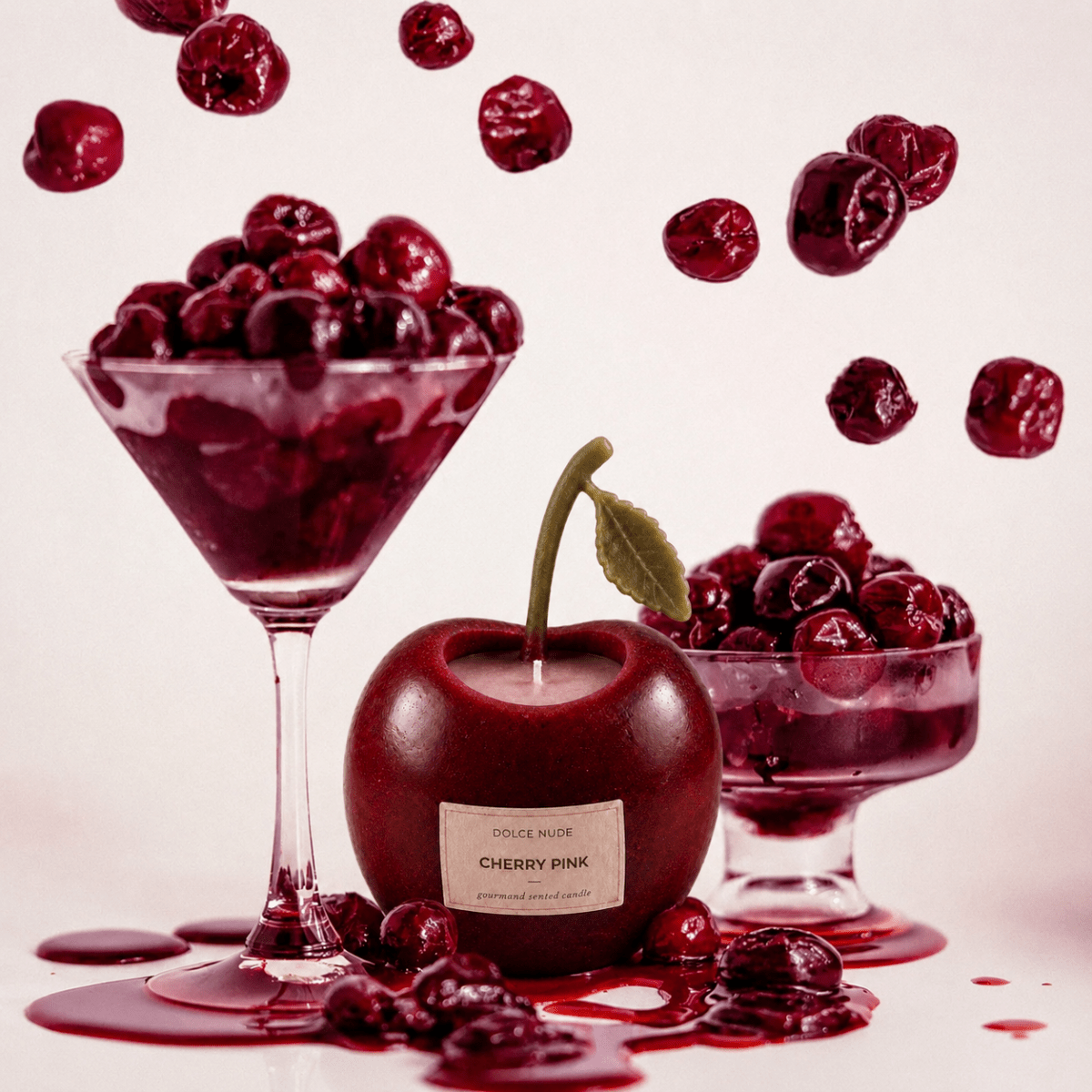 CHERRY PINK Scented Candle - Edible Fragrance - DOLCE NUDE