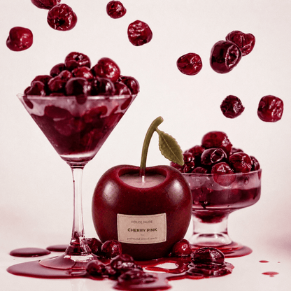 CHERRY PINK Scented Candle - Edible Fragrance - DOLCE NUDE