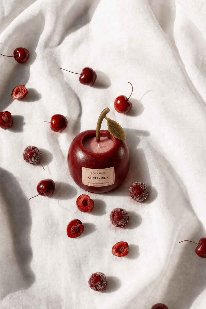 CHERRY PINK Scented Candle - Edible Fragrance - DOLCE NUDE