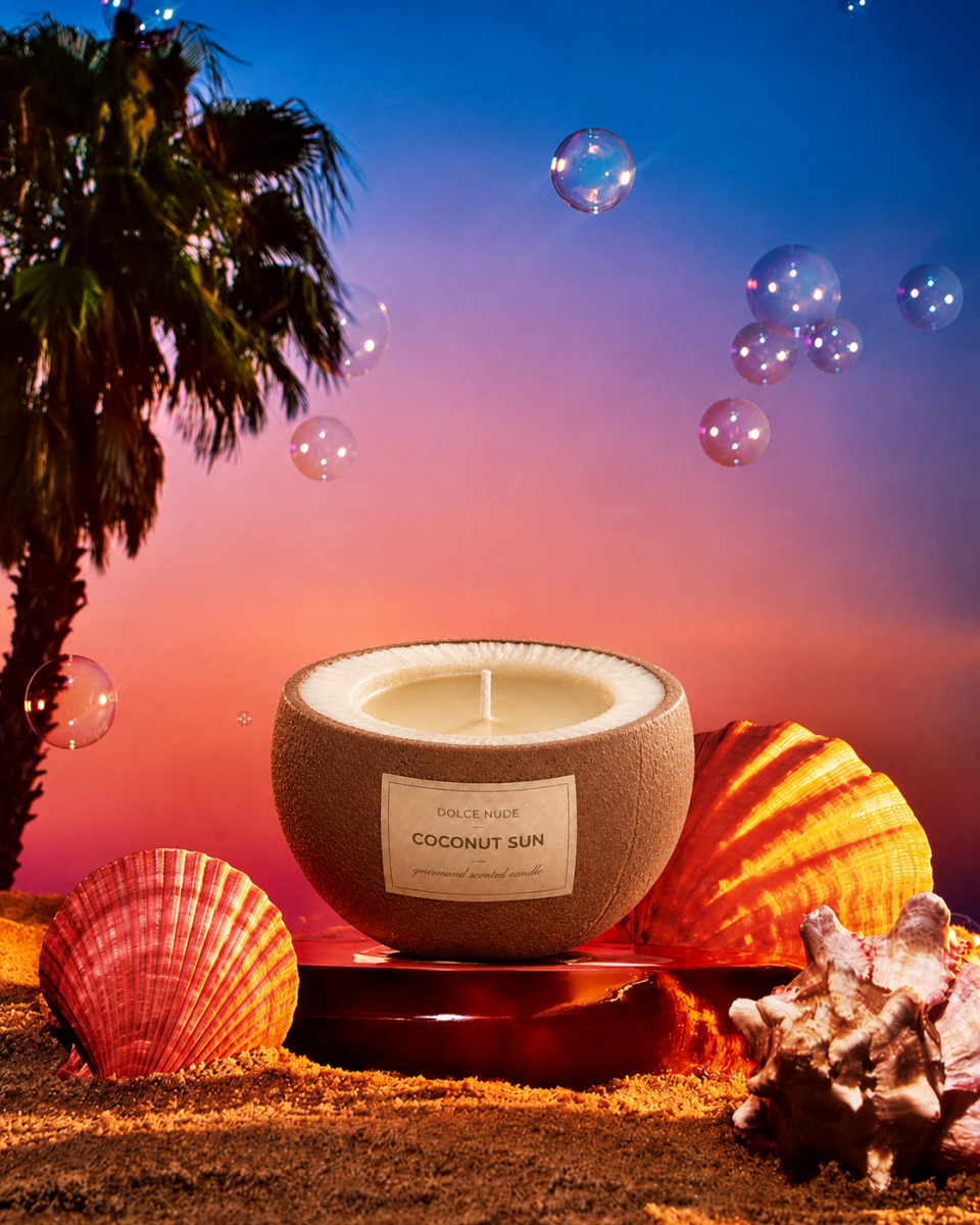 COCONUT SUN Scented Candle - Edible Fragrance - DOLCE NUDE