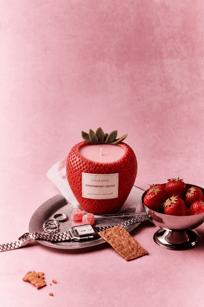 STRAWBERRY CRUSH Scented Candle - Edible Fragrance - DOLCE NUDE